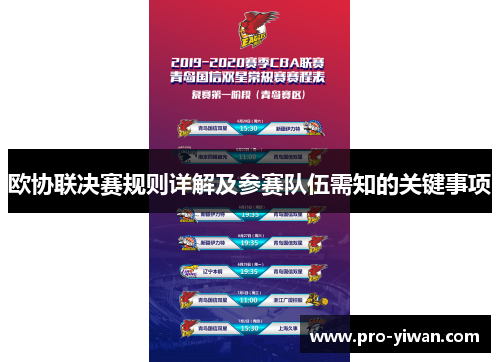 欧协联决赛规则详解及参赛队伍需知的关键事项 欧协联决赛规则详解及参赛队伍需知的关键事项